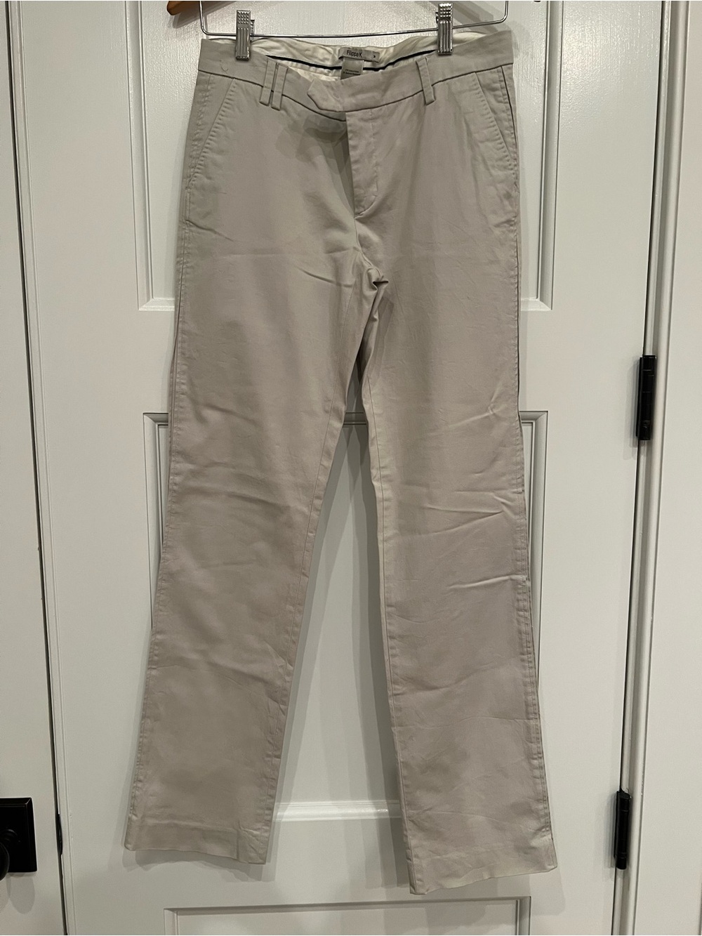 Women's Light Beige Chino Pants - Classic Straight Fit